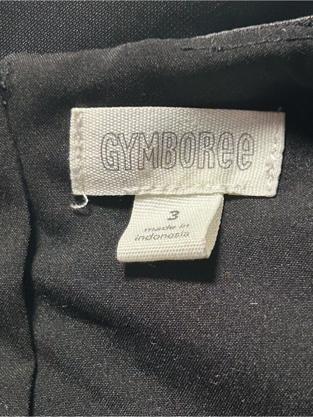 Gymboree Knee Length Dress Black Satin Gold Stars Girls 3T